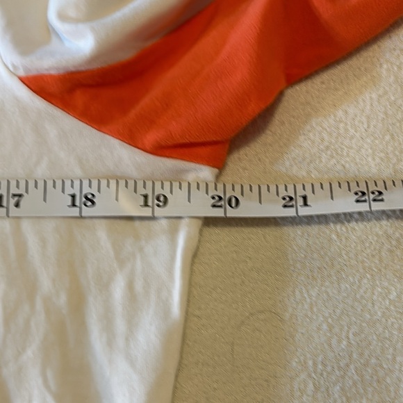EUC white, orange and silver Per Se top size large - Picture 4 of 5